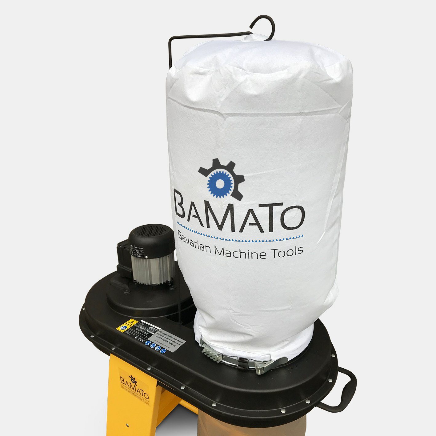 BAMATO Absauganlage AB-550 inkl. Adapterset, Absaugschlauch 1150m³/h Absaugung 230V, 550 W, (1-tlg), Späneabsaugung, 1600 Pa, Fahrwerk, 2. Filtersack, 6x Säcke – Bild 5 von 5