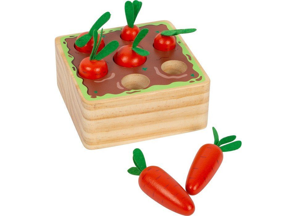 Legler Steckspielzeug small foot 12212 - Steckspiel Möhren, Sortierspiel, Holz, 8-teilig