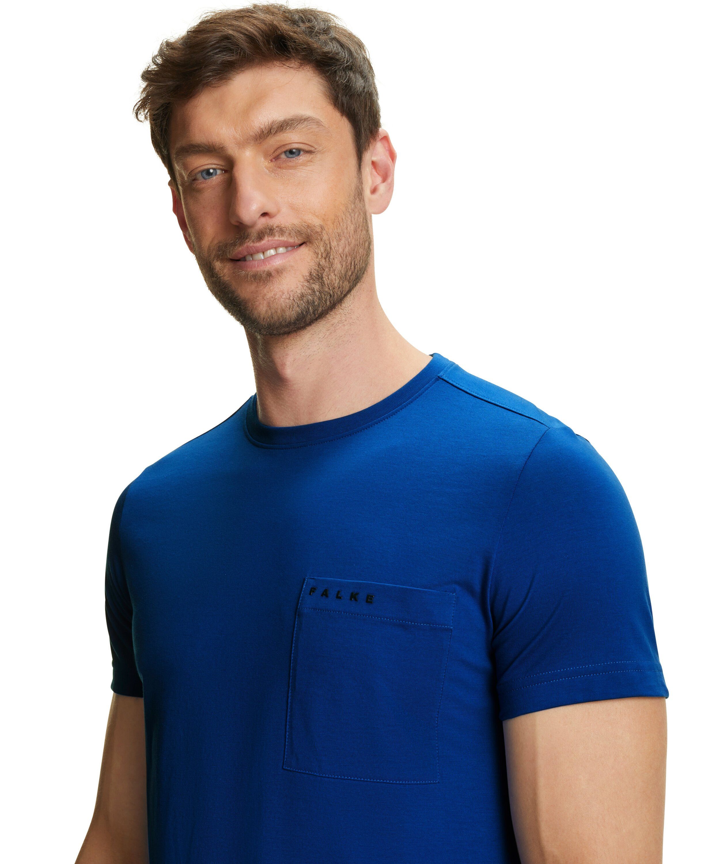 FALKE Pima-Baumwolle T-Shirt (1-tlg) blue aus hochwertiger (6493) petrol