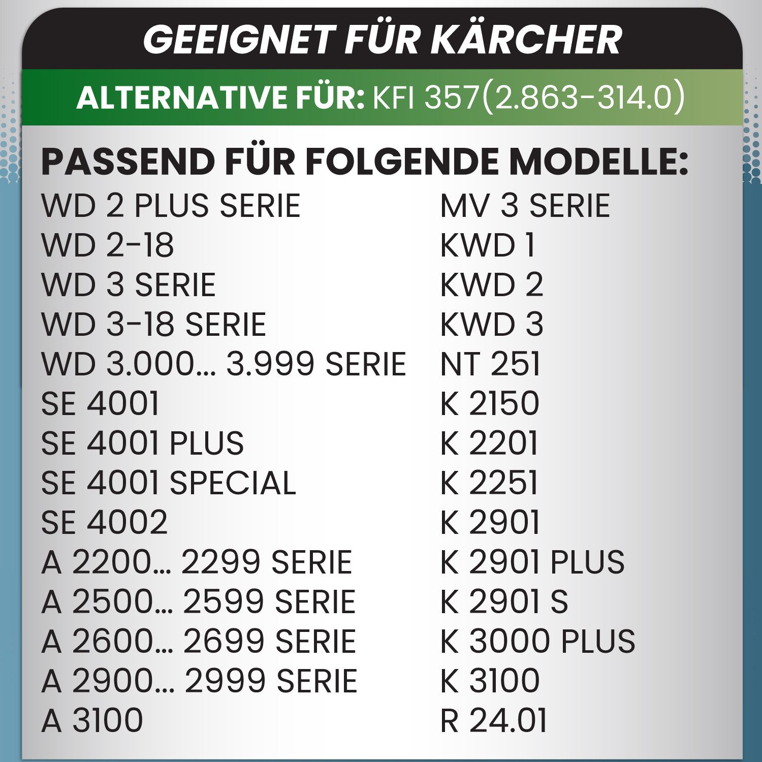 McFilter Staubsaugerbeutel (20 Stück) geeignet für Kärcher 6.959-130.0, passend für Nass-Trockensauger WD3 WD 3 und MV3 MV 3 Staubsauger, Gummidichtring, hohe Reißfestigkeit, ungeeignet für Fein - und Schleifstaub, 20 St., Microvlies, 3-lagig, formstabile Pappdeckscheibe