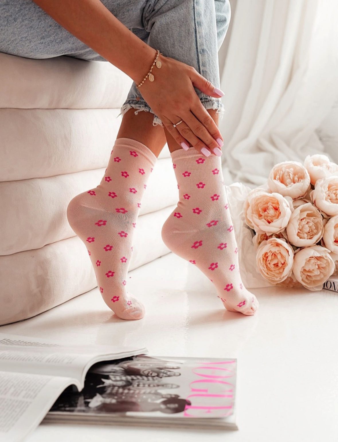 Socken SOCKEN AUS BAUMWOLLE MIT BLUMENMUSTER