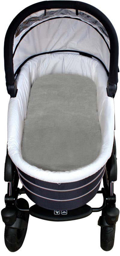 Babylammfell Lammfell-Einlage, Heitmann Felle, ideal für Soft-Tragtaschen, Kinderwagen, Buggy, Kinderbett, waschbar grau