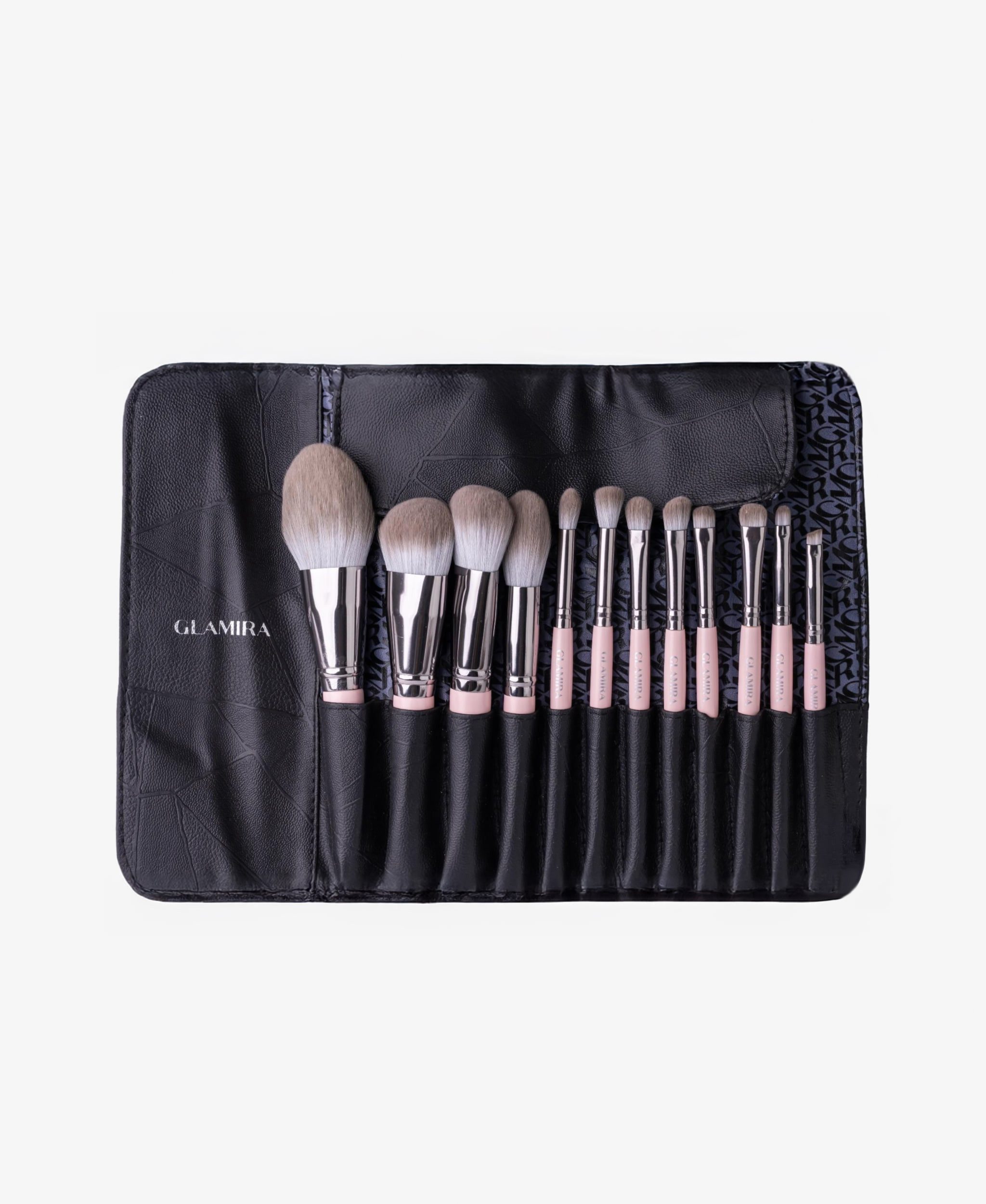 GLAMIRA Kosmetikpinsel-Set Rosa Make-up-Pinselset, 12 tlg.