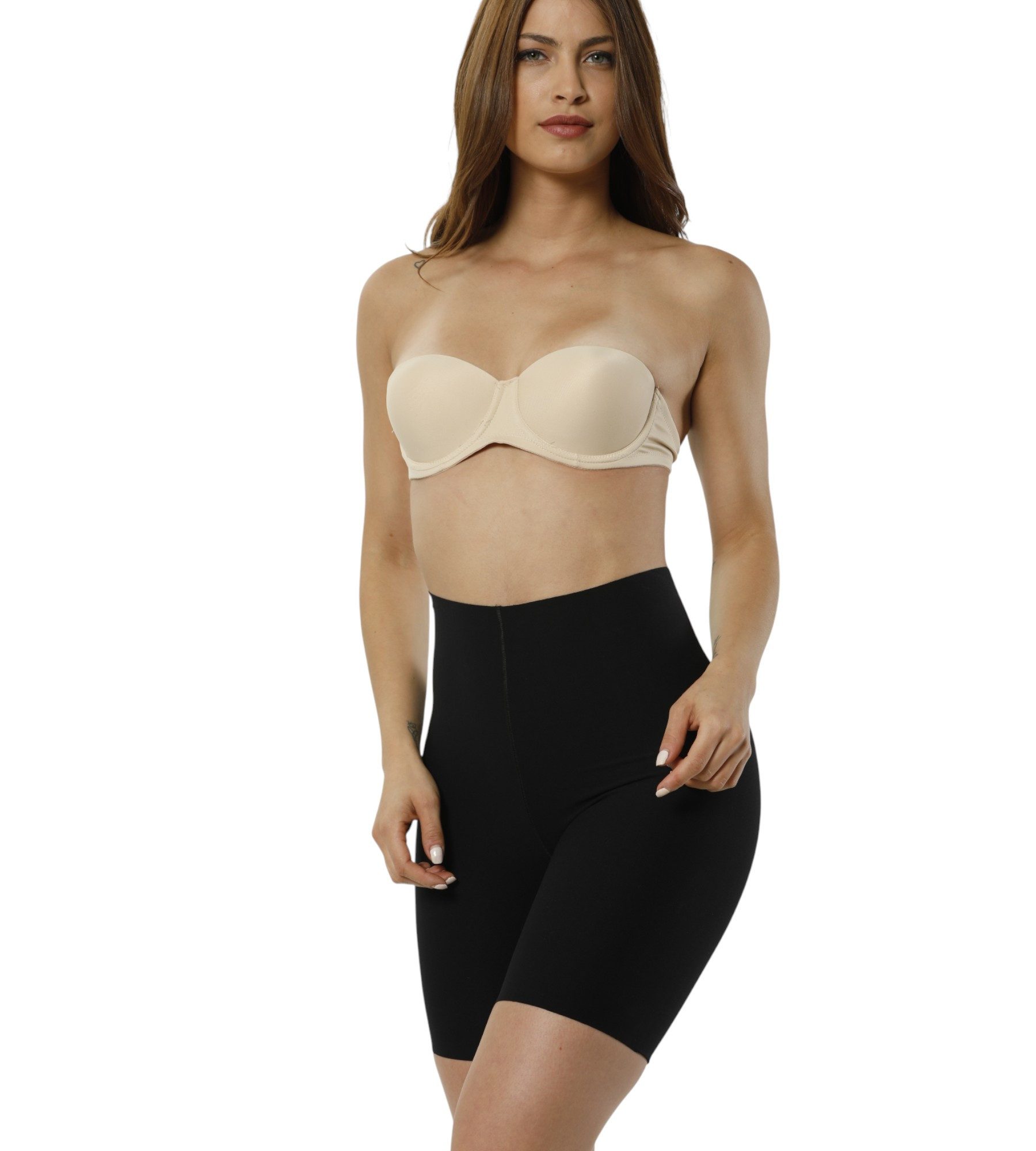 Formangel Miederhose figurformend mit hoher Taille – Shaping Short Corsage, Taillenshaper (1-St) hoher Bund, Silikonbund, nahtlos