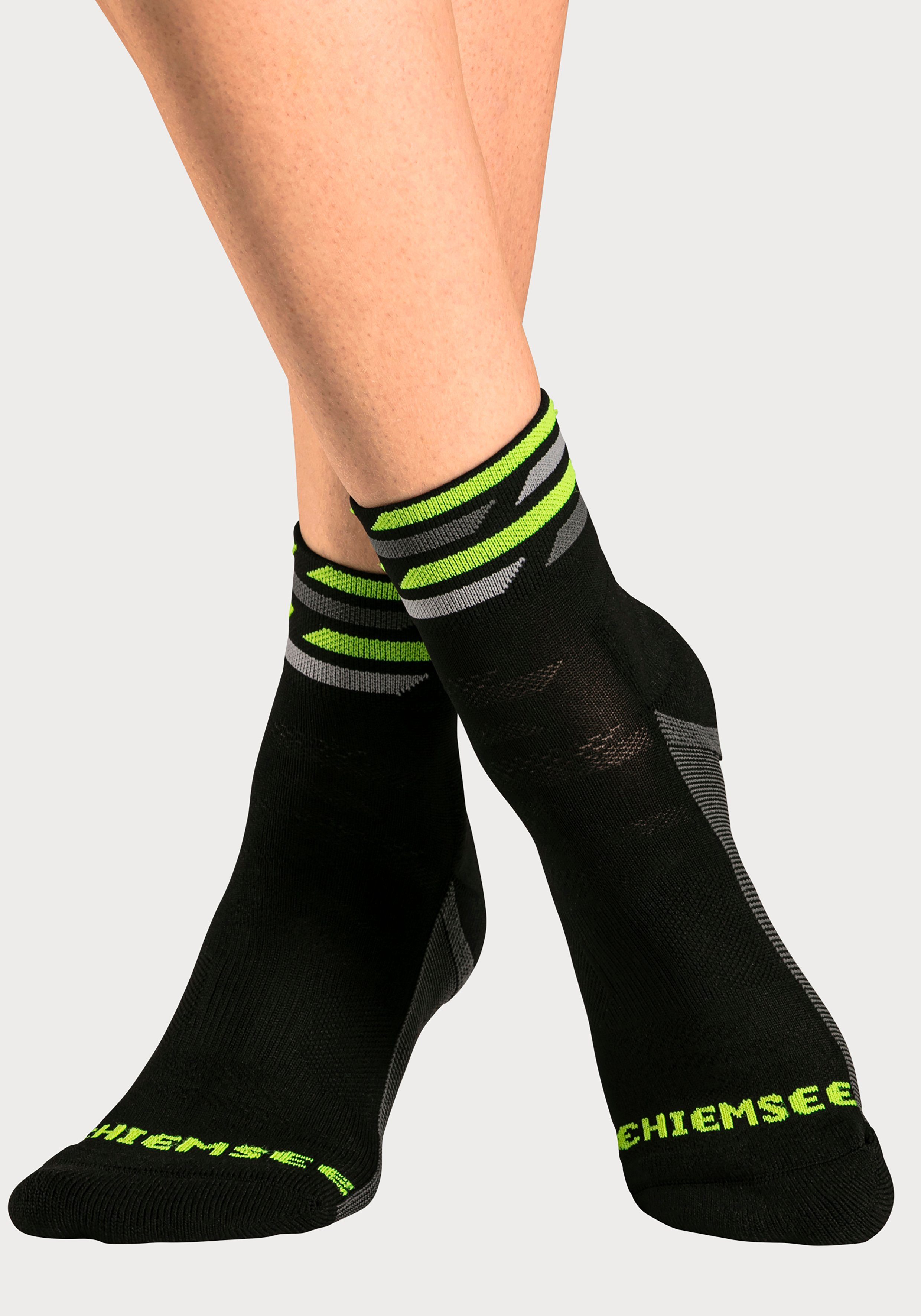 Funktionssocken Nylon-Microfaser Sportsocken 3x schwarz Chiemsee (3-Paar)