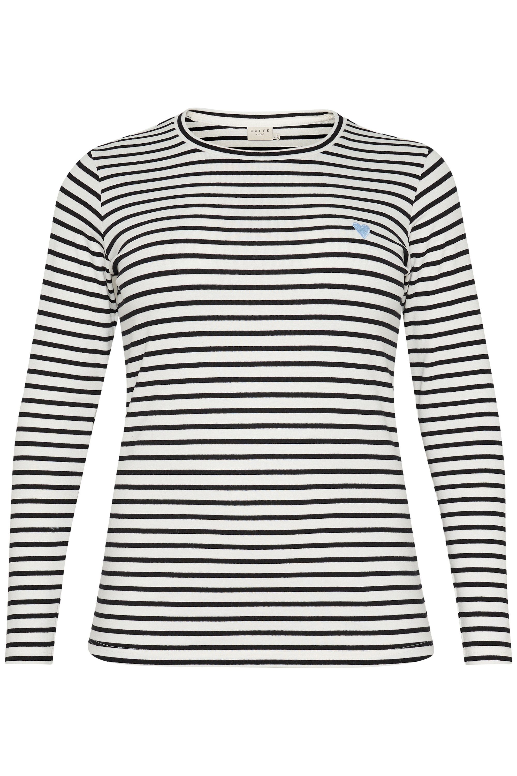 KAFFE Curve Langarmbluse Langarm-Shirt KClia Große günstig online kaufen