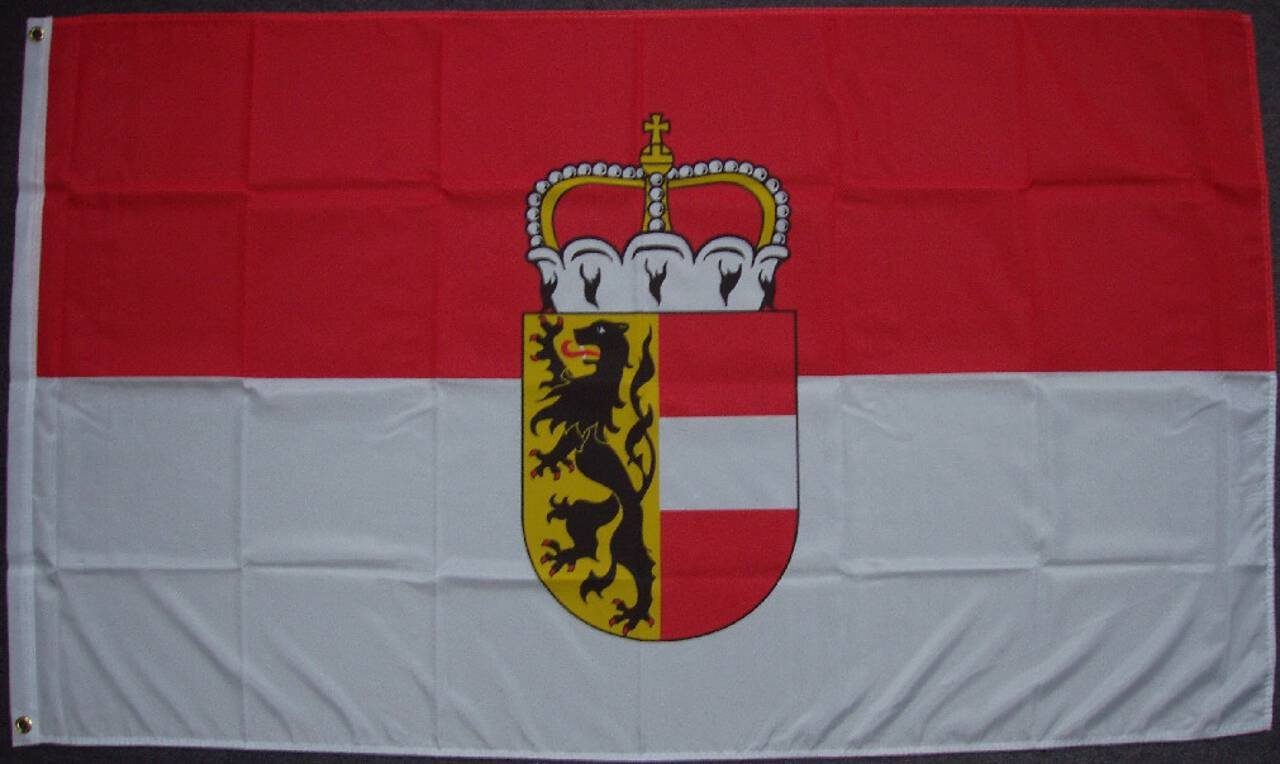 flaggenmeer Flagge Salzburg mit Wappen 80 g/m²