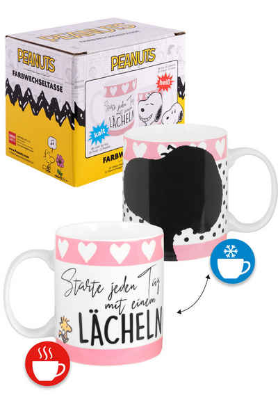 United Labels® Tasse The Peanuts Snoopy Zaubertasse Farbwechseltasse Becher Kaffee Tasse, Keramik