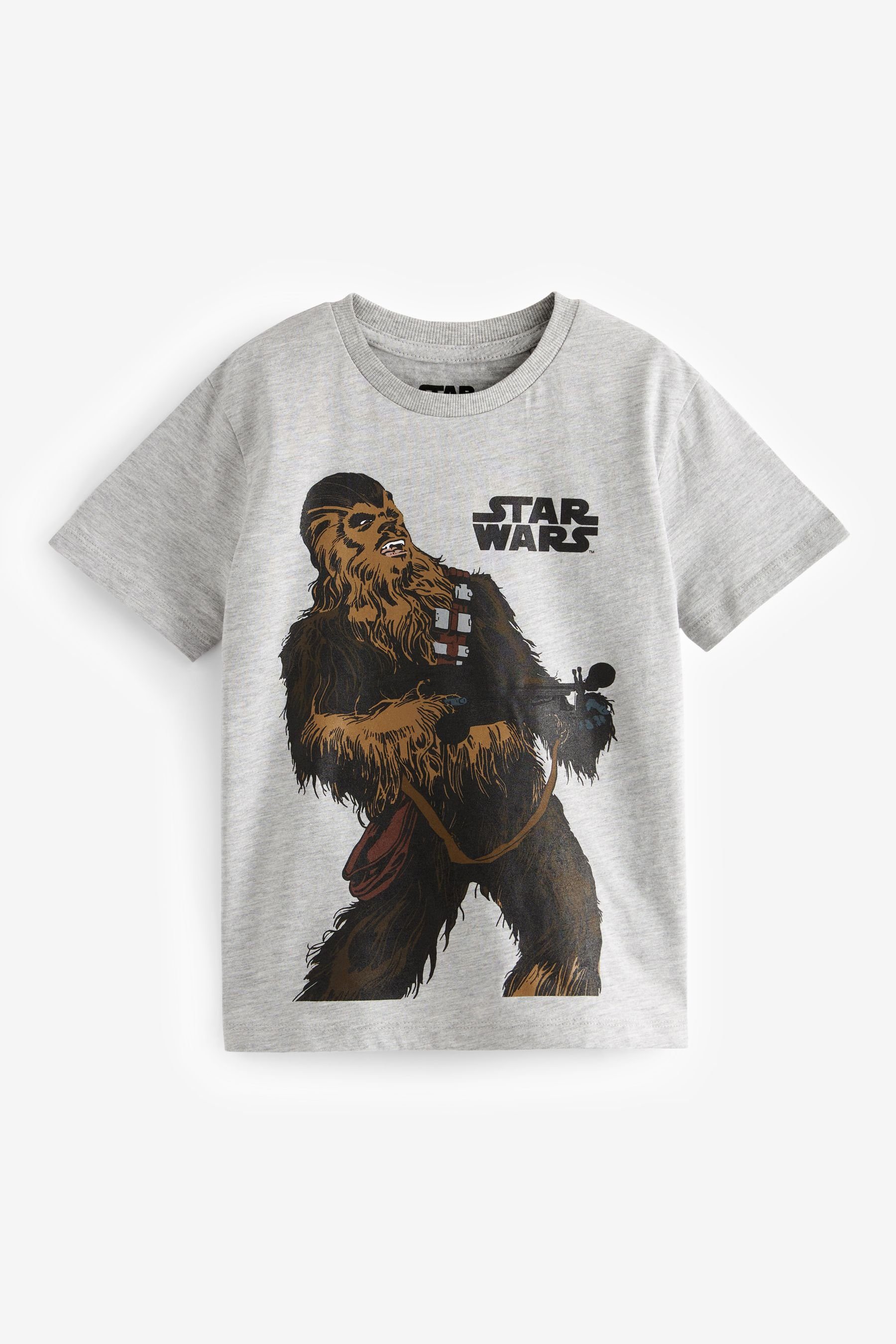 Next T-Shirt Kurzärmeliges Wars T-Shirt Star (1-tlg) Grey Chewbacca