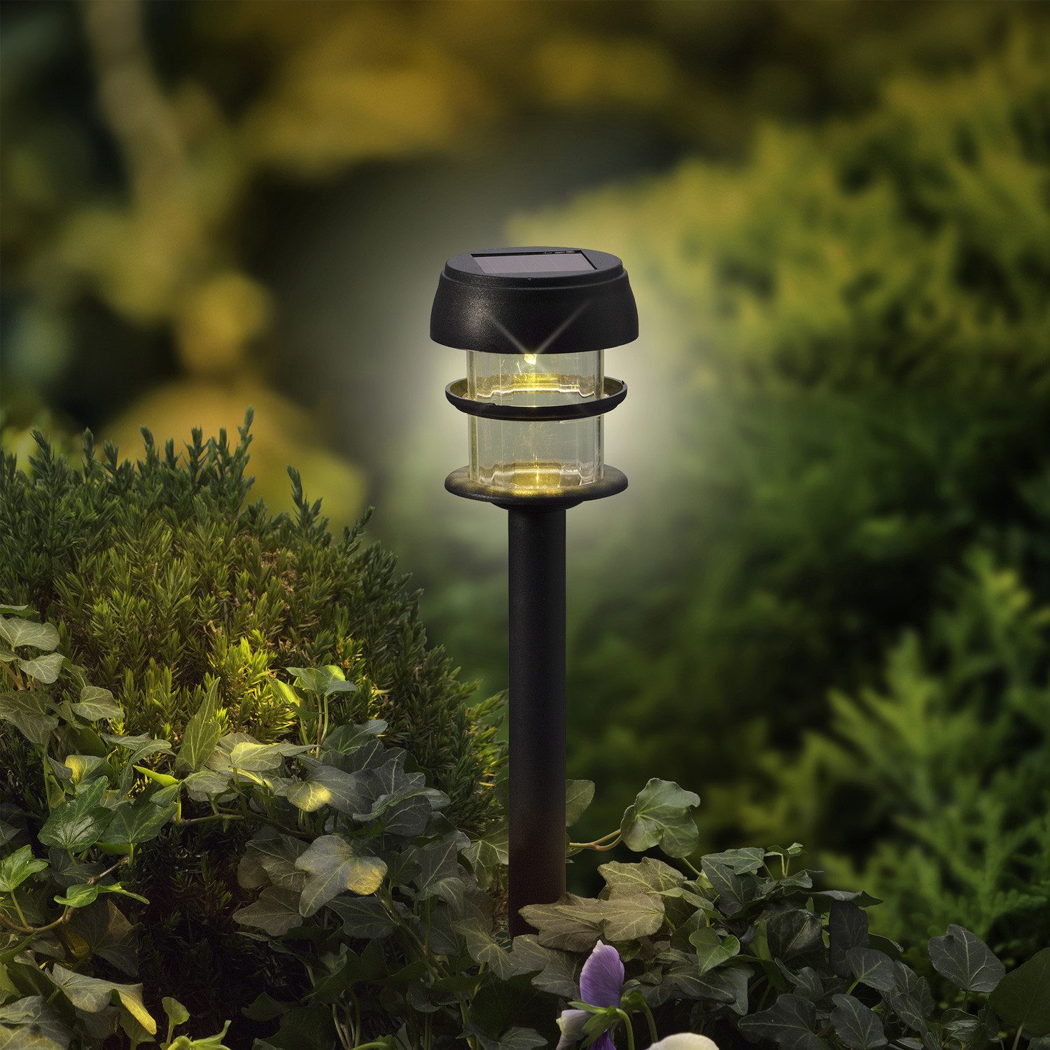 MARELIDA LED Solarleuchte LED Solar Wegleuchten Erdspieß Gartenleuchten Lichtsensor 6er Set, LED Classic, warmweiß (2100K bis 3000K) – Bild 4 von 5