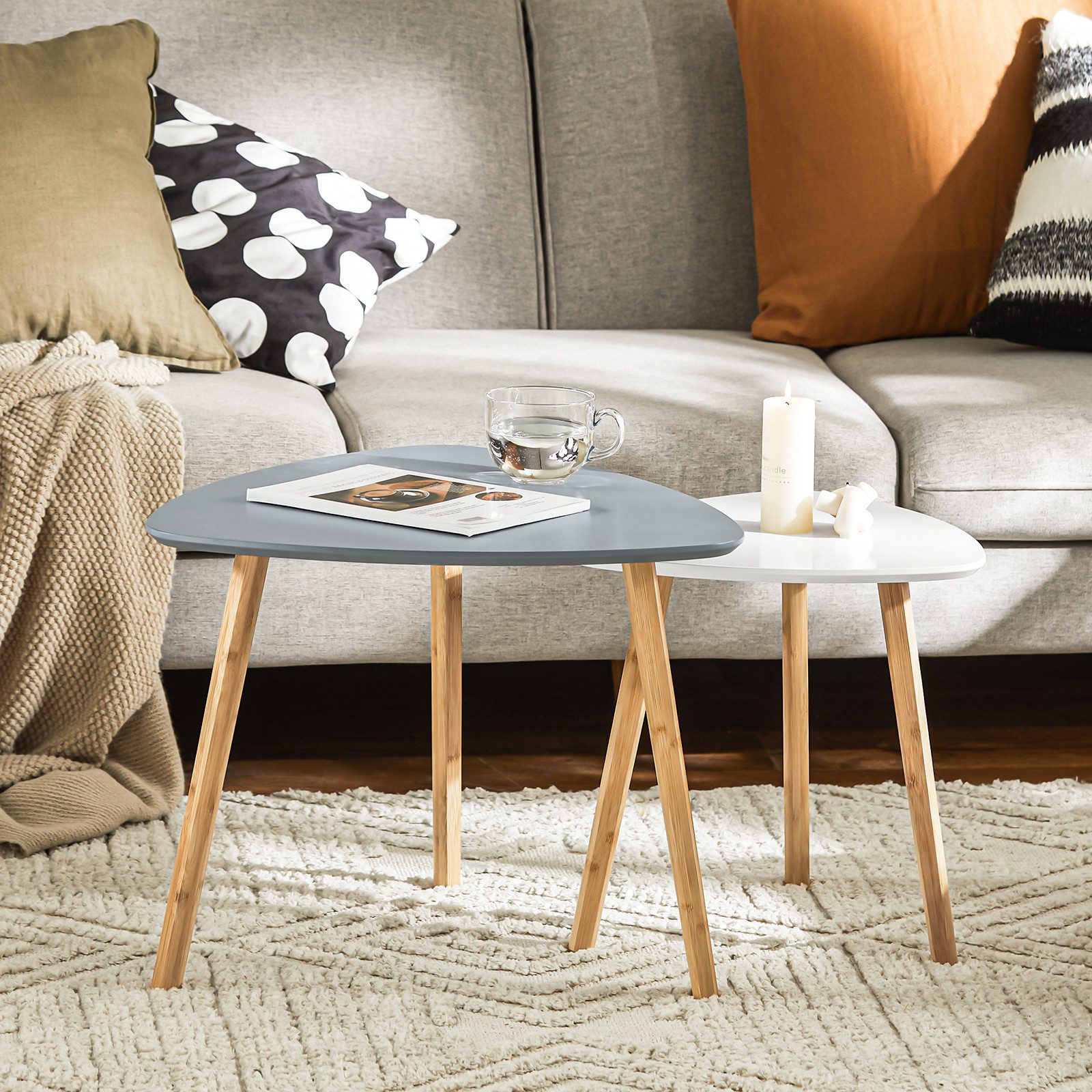 SoBuy Beistelltisch FBT74, 2er Set, Satztisch günstig online kaufen