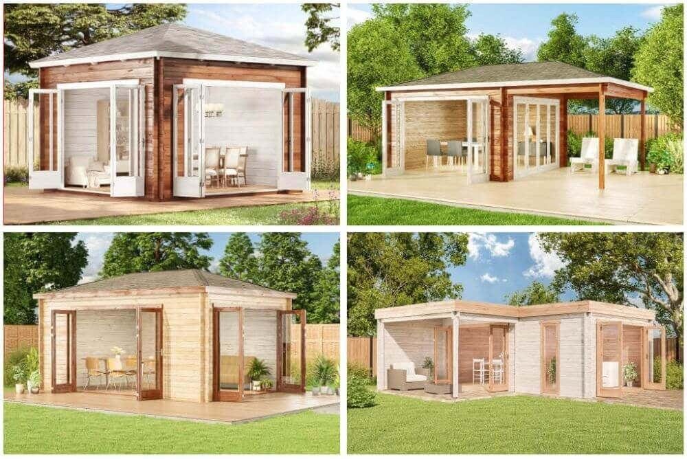 Alpholz Gartenhaus Holz Sunshine mit Schleppdach, BxT: 618x370 cm, in Naturbelassen mit 40mm Wandstärke