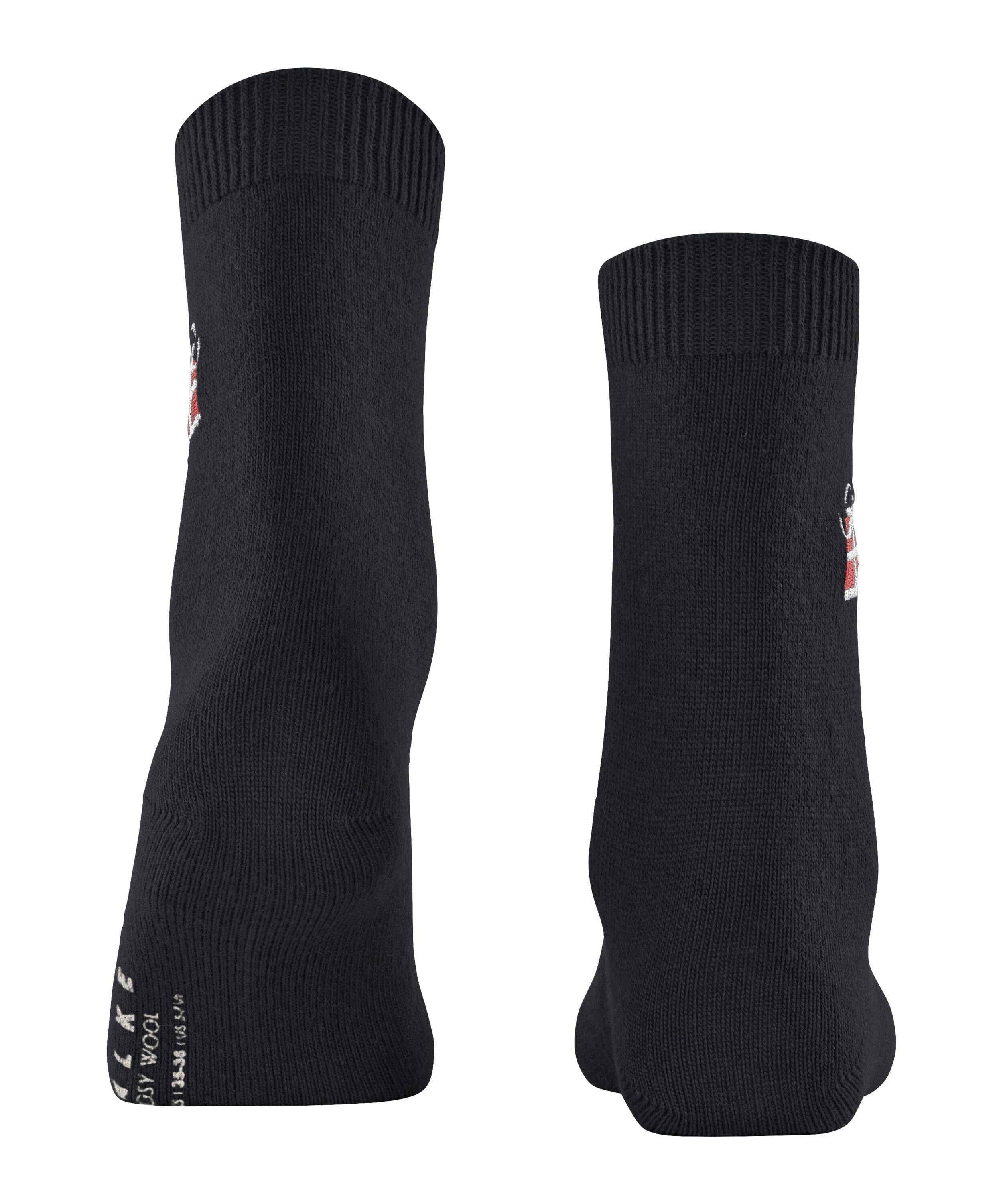 Wool (3000) X-Mas (1-Paar) Gift FALKE black Socken Cosy