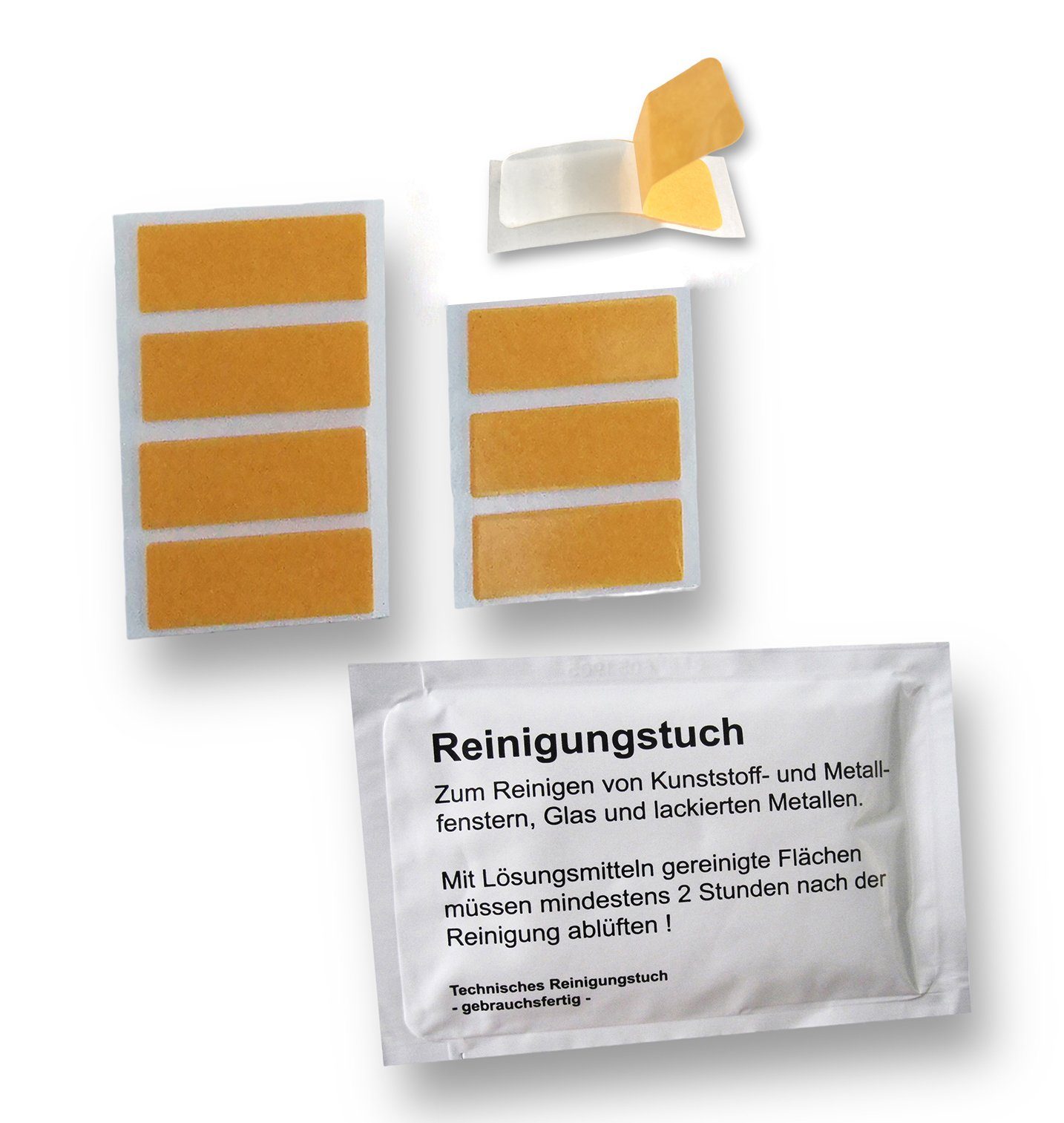 nodeko Klebe-Plissee 8 Stück Klebefolien transparent inkl. Reinigungstuch - günstig online kaufen