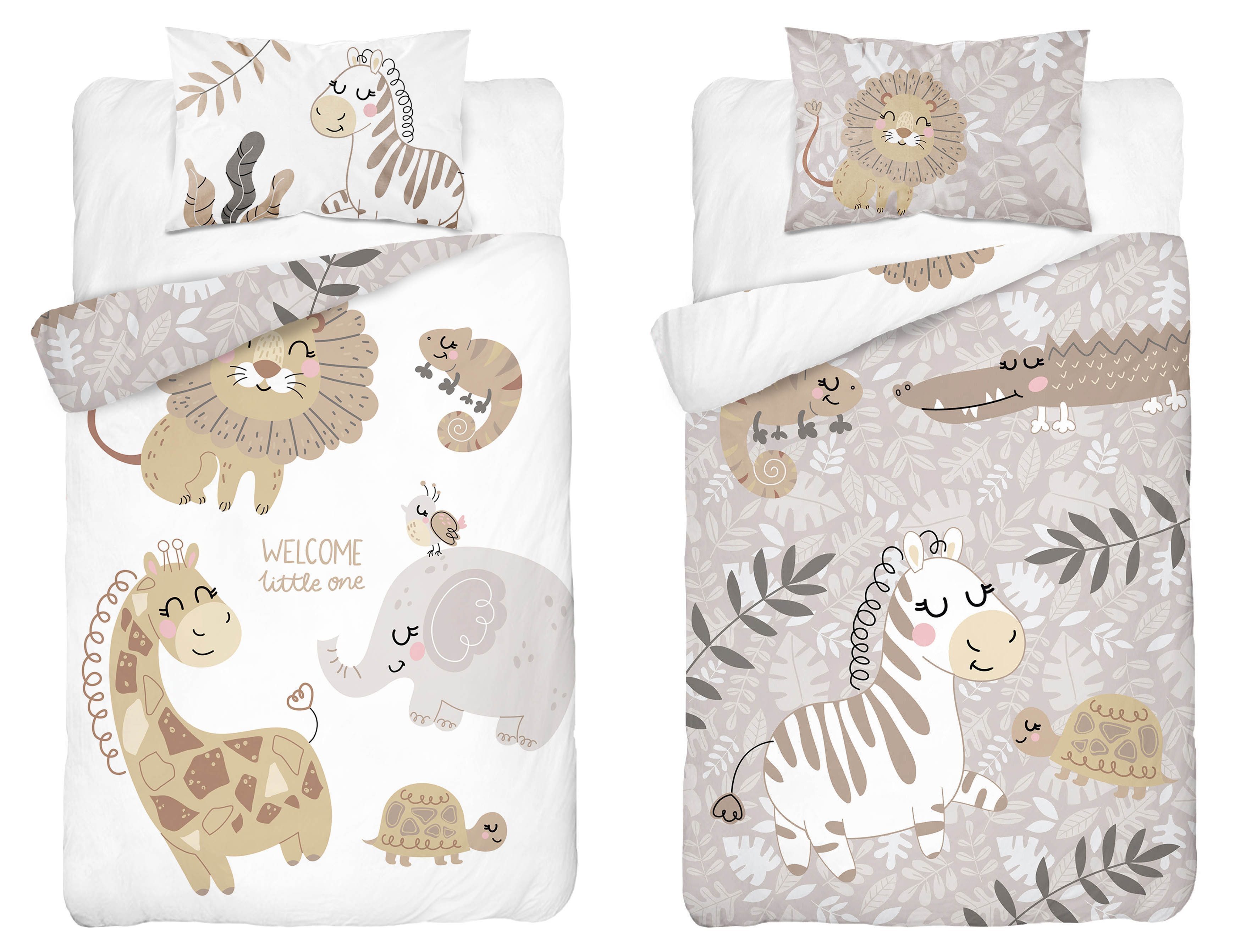 Häßler Homefashion Babybettwäsche Set Dschungel 2tlg. günstig online kaufen