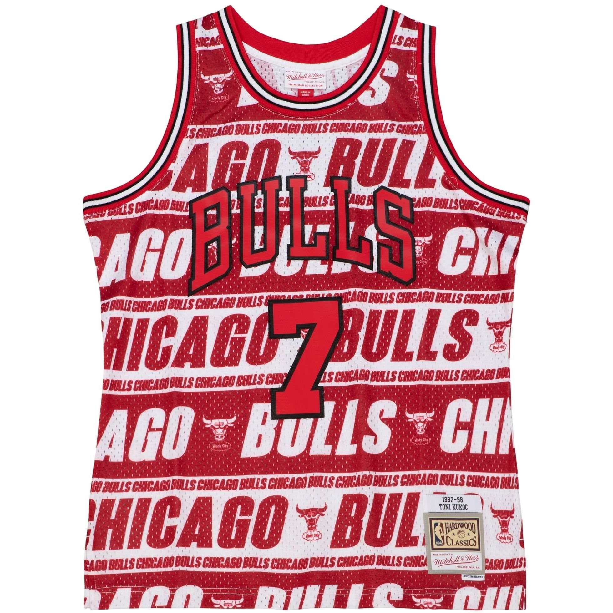 Mitchell & Ness Basketballtrikot Swingman Teamwrap Jersey Chicago Bulls Toni Kukoc