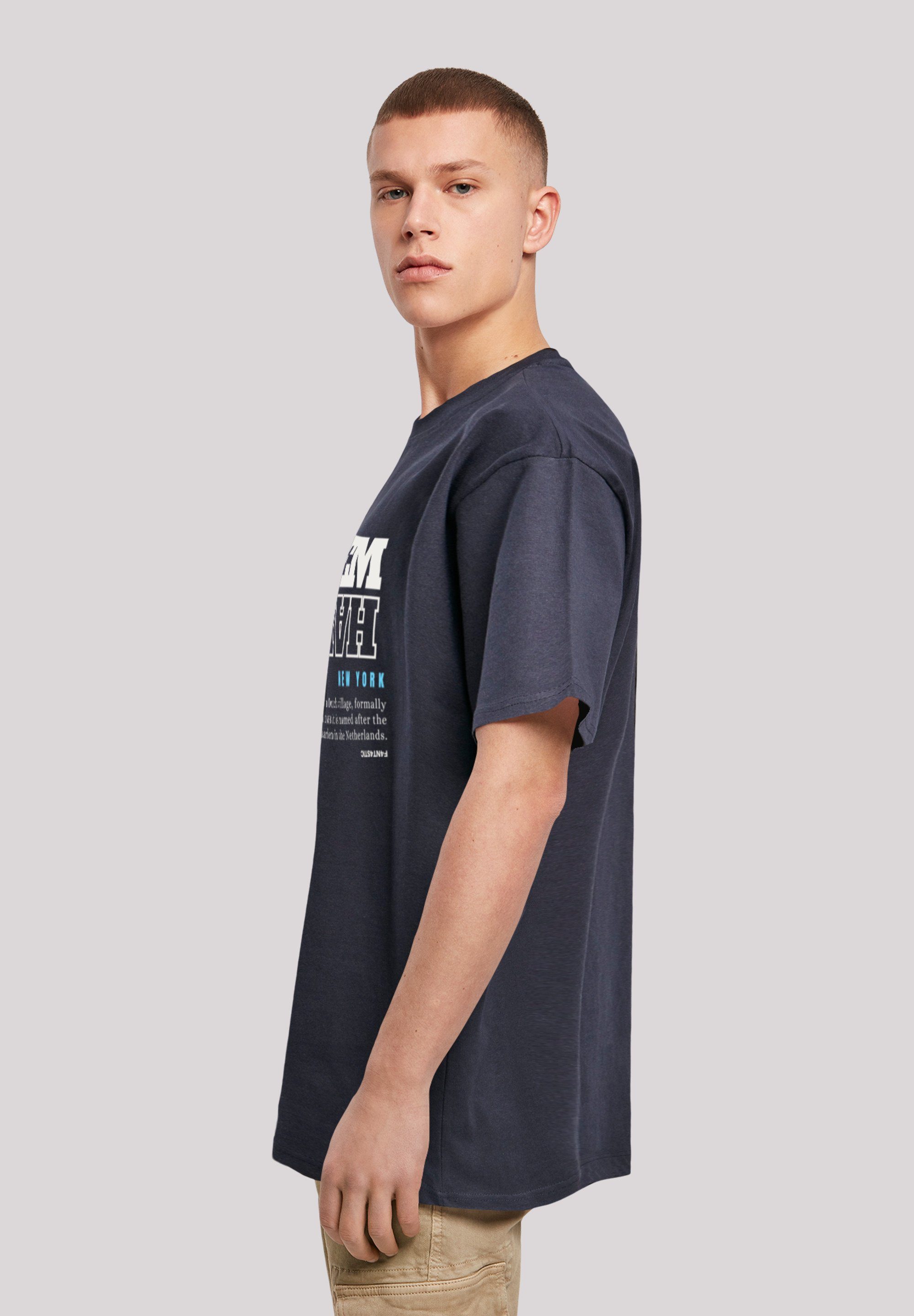 Harlem OVERSIZE F4NT4STIC navy TEE Print T-Shirt