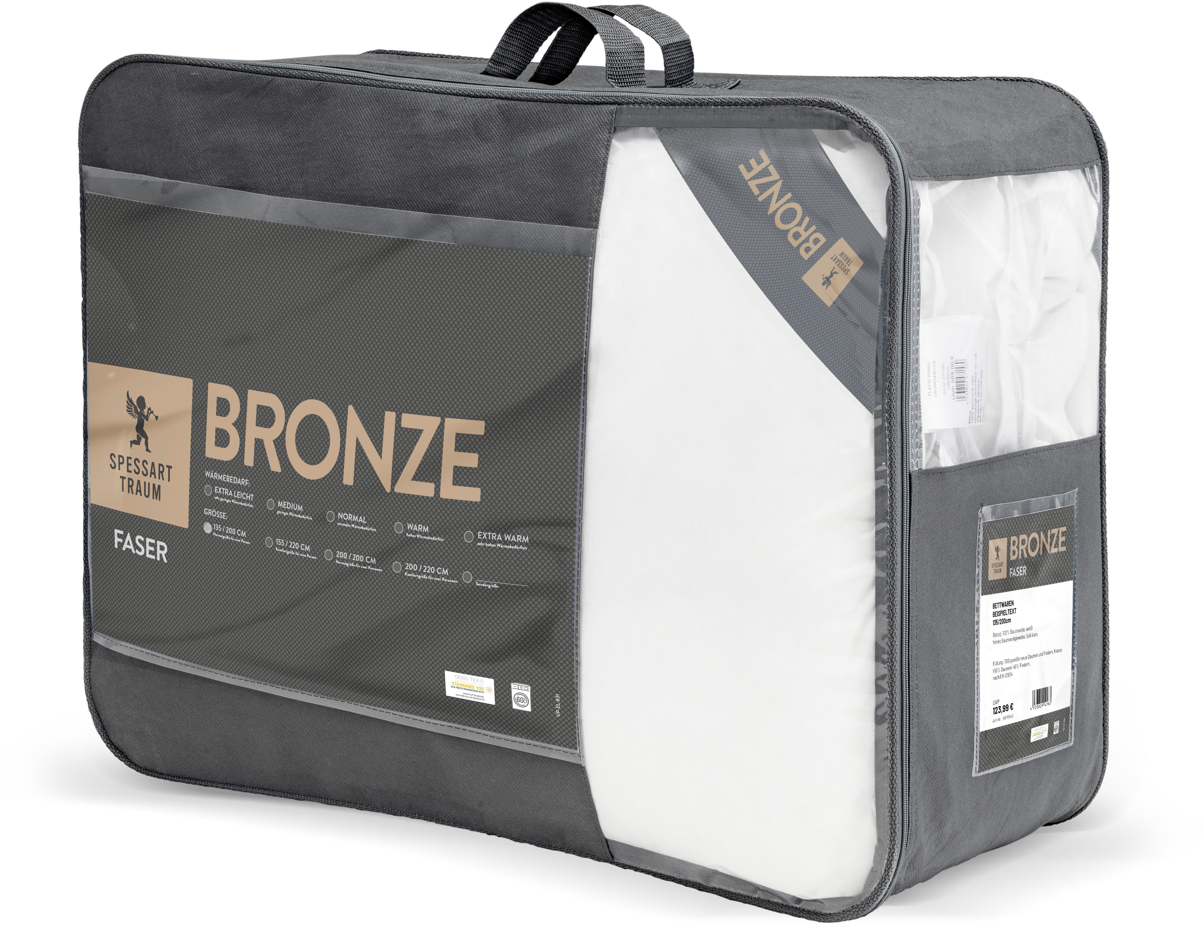 SPESSARTTRAUM Baumwollbettdecke Bronze, hergestellt in Deutschland, allergikerfreundlich