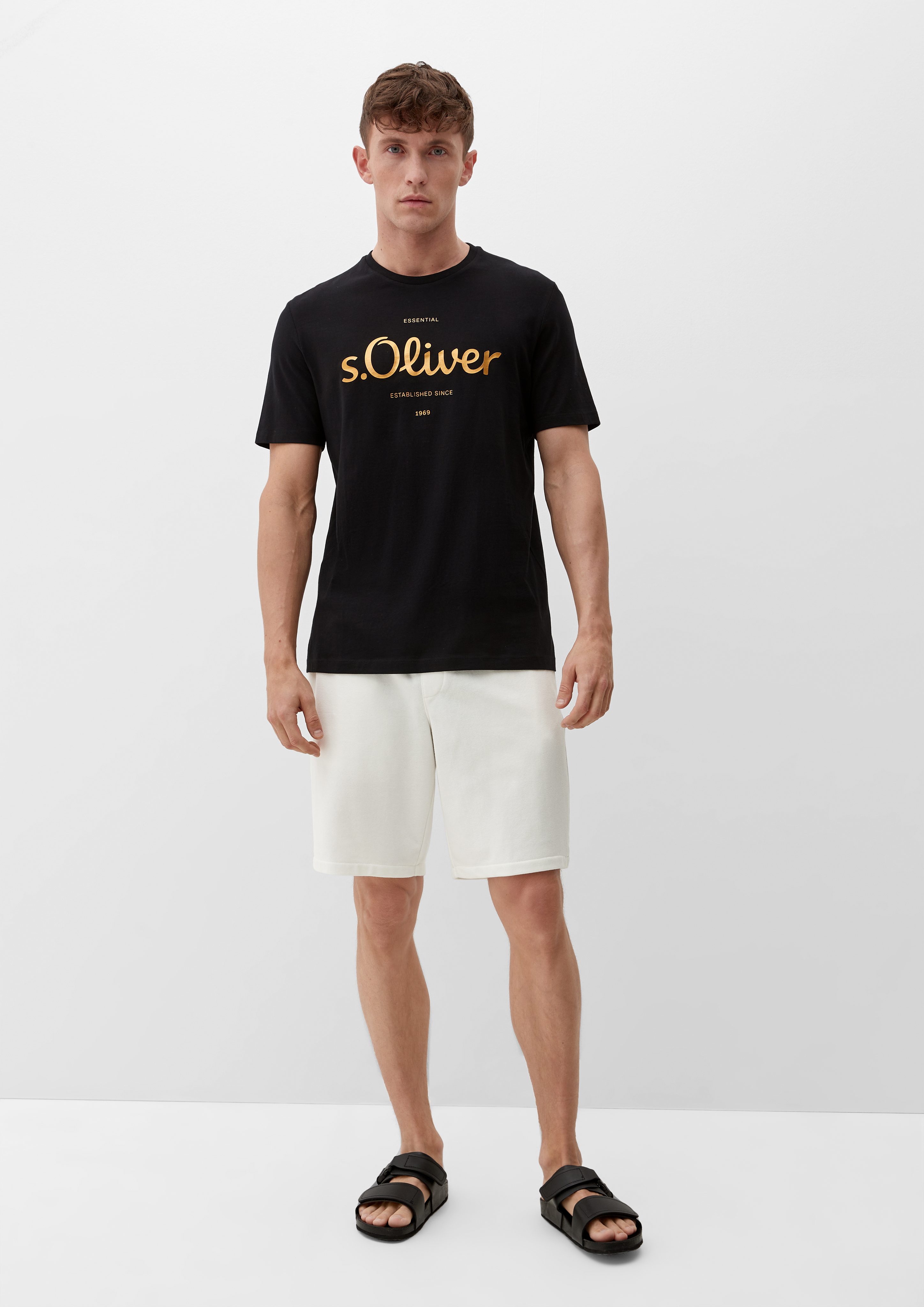 s.Oliver Bermuda-Jogger Bermudas Relaxed: weiß