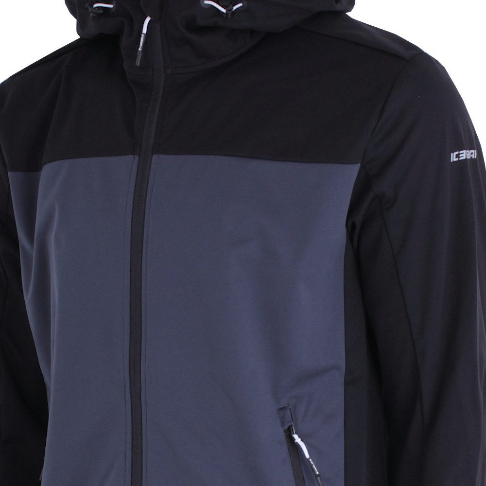 Icepeak Funktionsjacke Outdoorjacke Parrotsvi Softshell Jacke mit Kapuze Winddicht und Atmungsaktiv