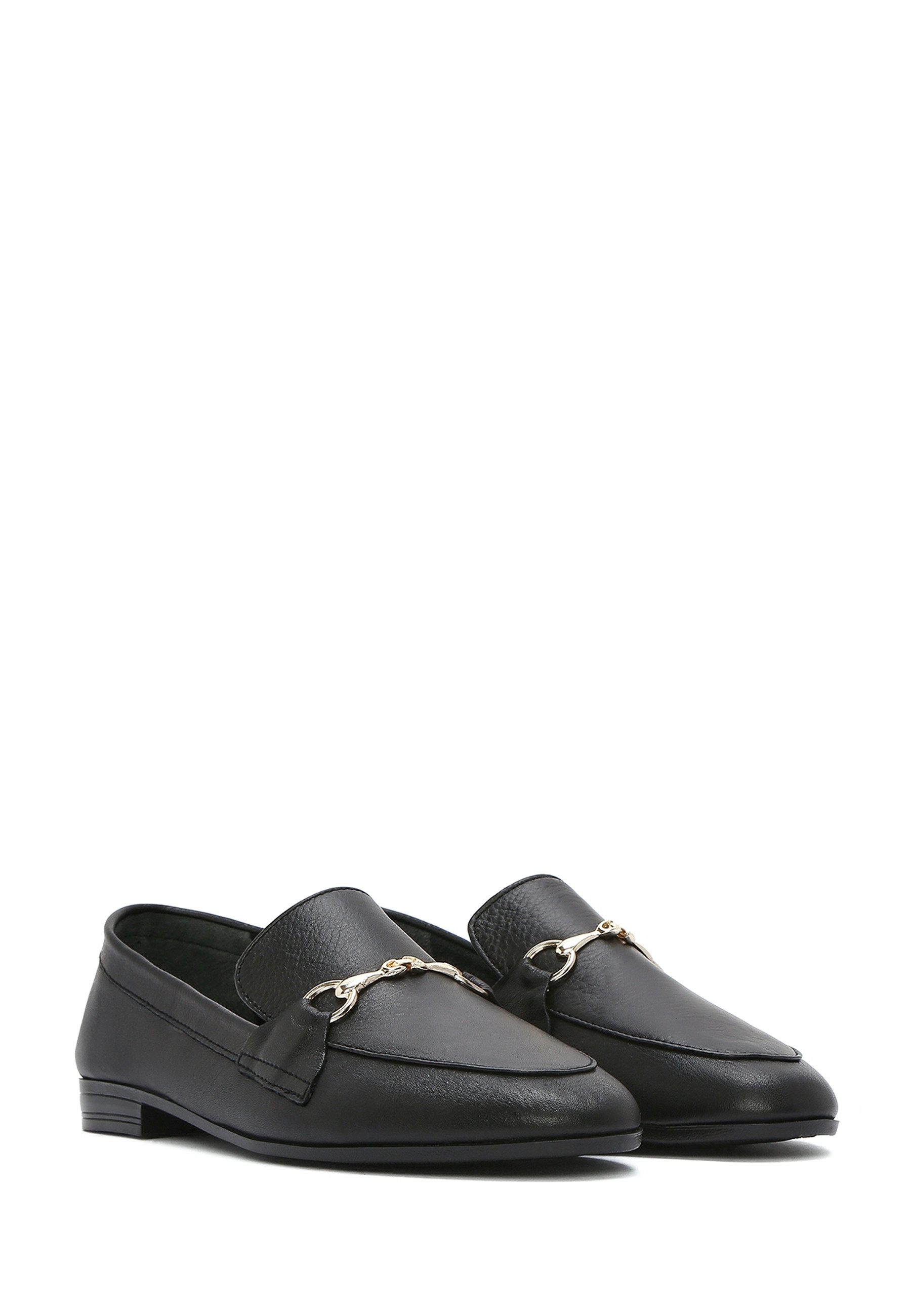 Derimod Maskuline Loafer aus Leder Loafer Echtes Leder, Lederfutter, TPU-Sohle, Slip-On-Stil, Bit-Detail