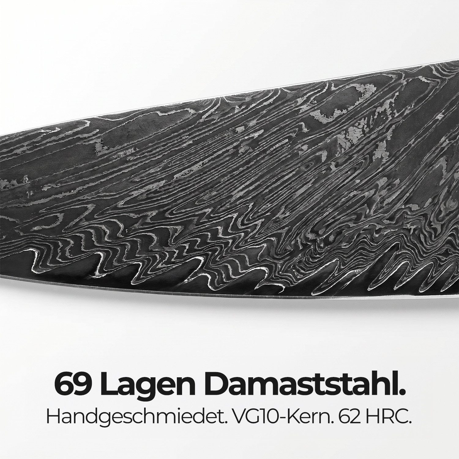 Küchenkompane Damastmesser Chefmesser Kochmesser – VG10 Stahl & Blau-Epoxidharzgriff – Bild 4 von 5
