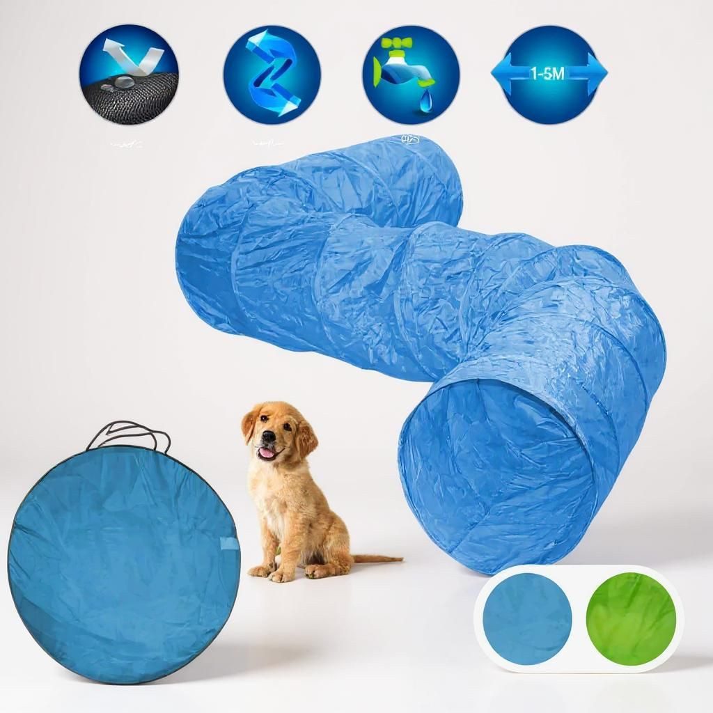 KEINerlei® Agility-Tunnel Hundetunnel 500x55cm Heringe Transportasche Hunde Agility Spieltunnel, Nylon, 001 12 x Heringen
