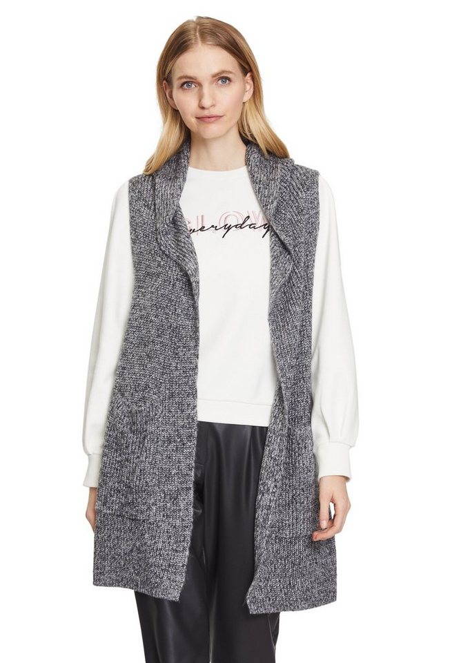 Betty&Co Strickjacke ohne Verschluss (1 tlg) Taschen, Passform Figurumspielend