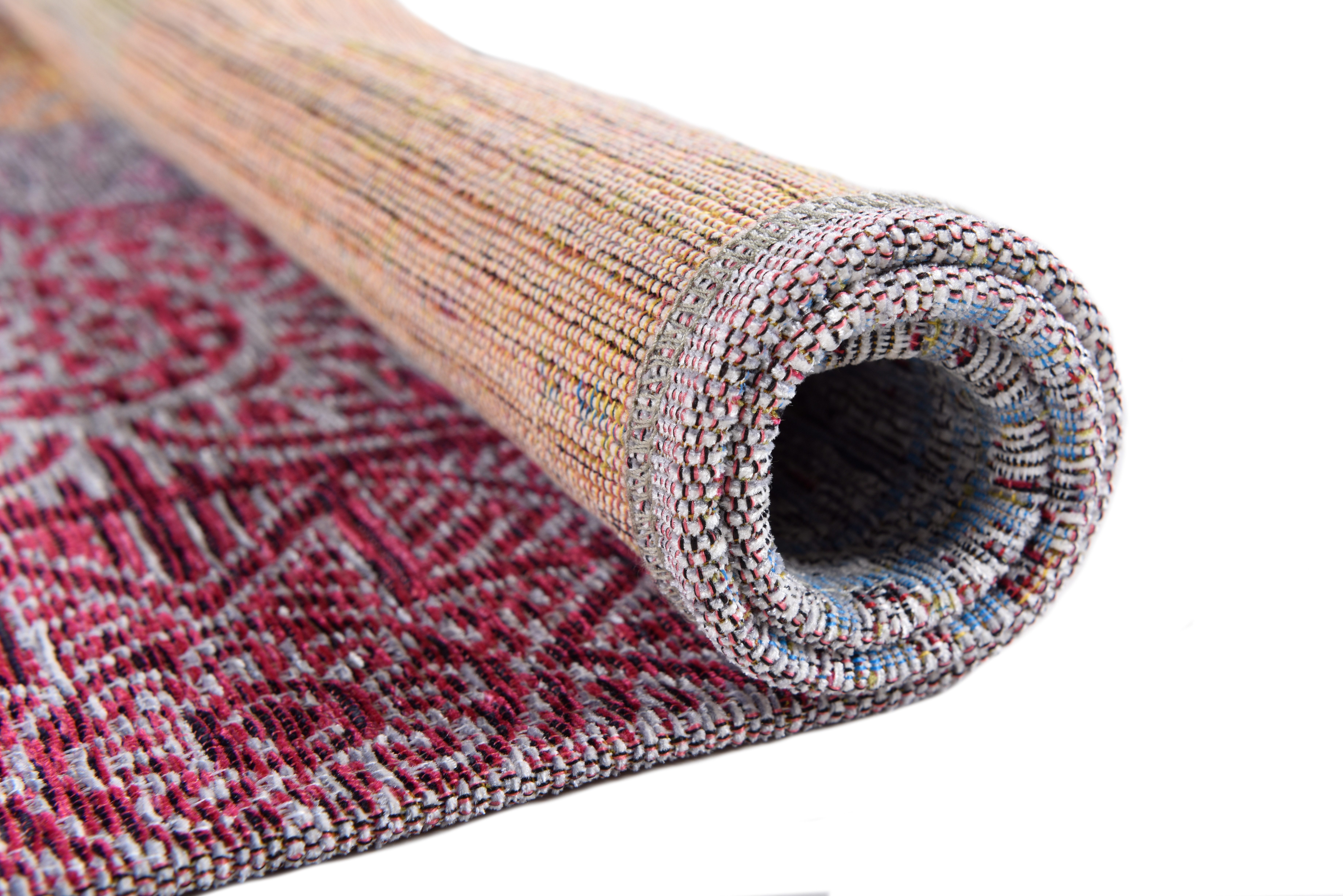 Gino Falcone Teppich Cosima-112, rechteckig, Höhe: 3 mm, Flachgewebe, mit Chenillegarn, modernes Patchwork-Design, Ornamente