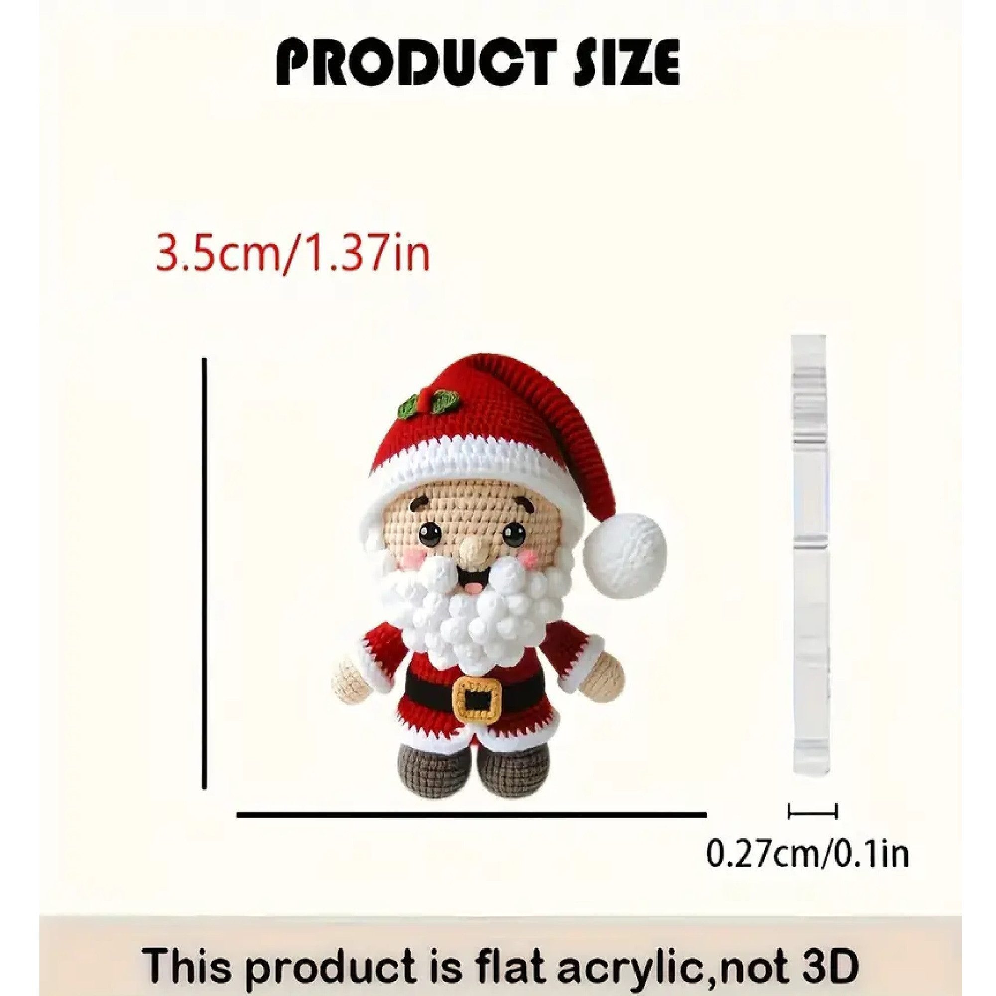 ONE ELEMENT Paar Ohrhänger Weihnachtsschmuck Ohrringe Ohrhänger Weihnachtsmann aus Acryl