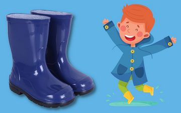 Sarcia.eu Blaue Regenstiefel Gummistiefel Regenschuhe für Kinder LEMIGO 32 EU Gummistiefel