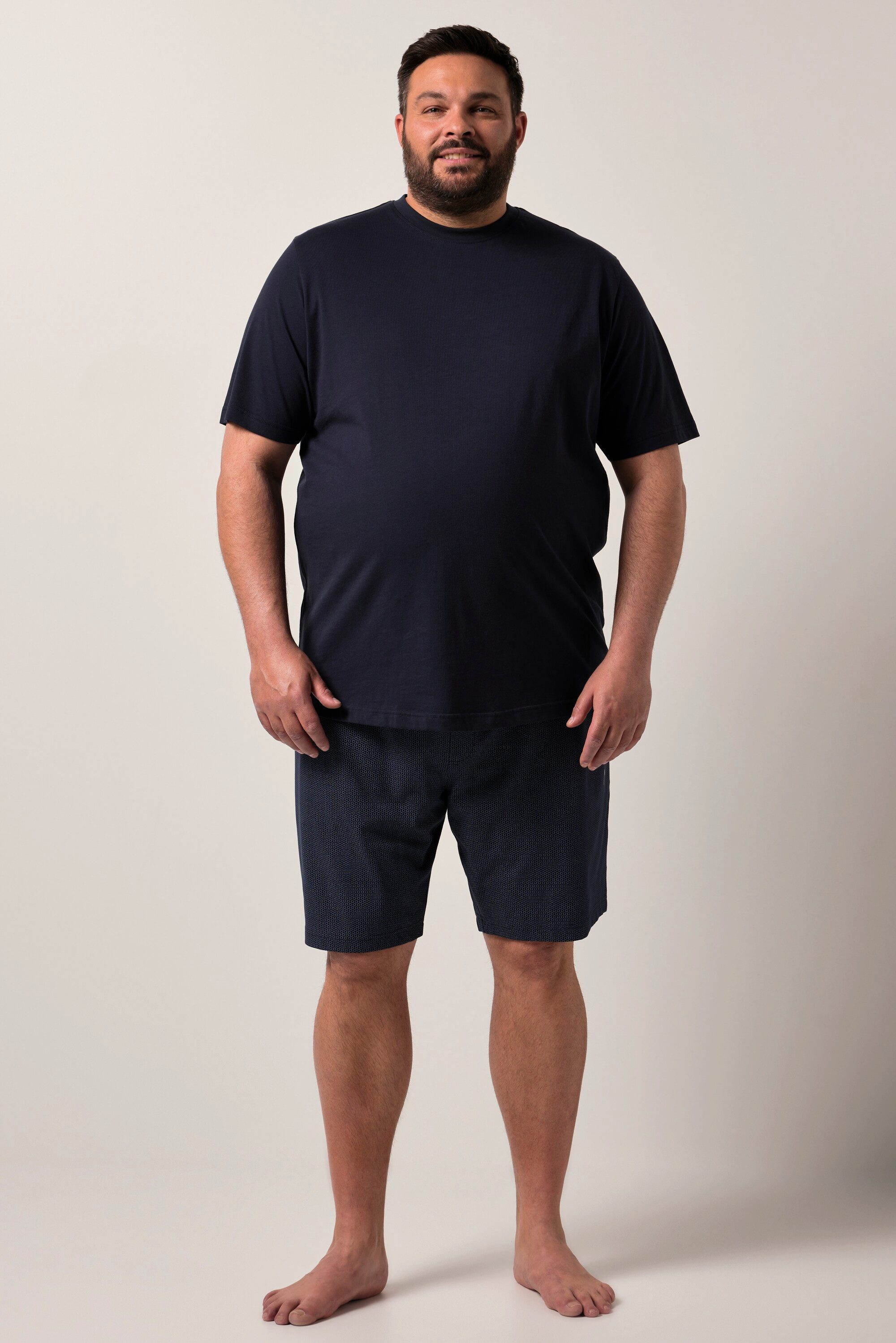 Men Plus Schlafanzug Schlafanzug Zweiteiler kurze Form