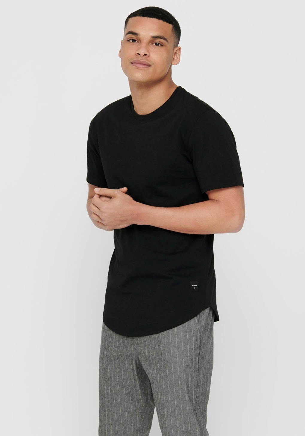 Rundhalsshirt ONSMATT LONGY TEE