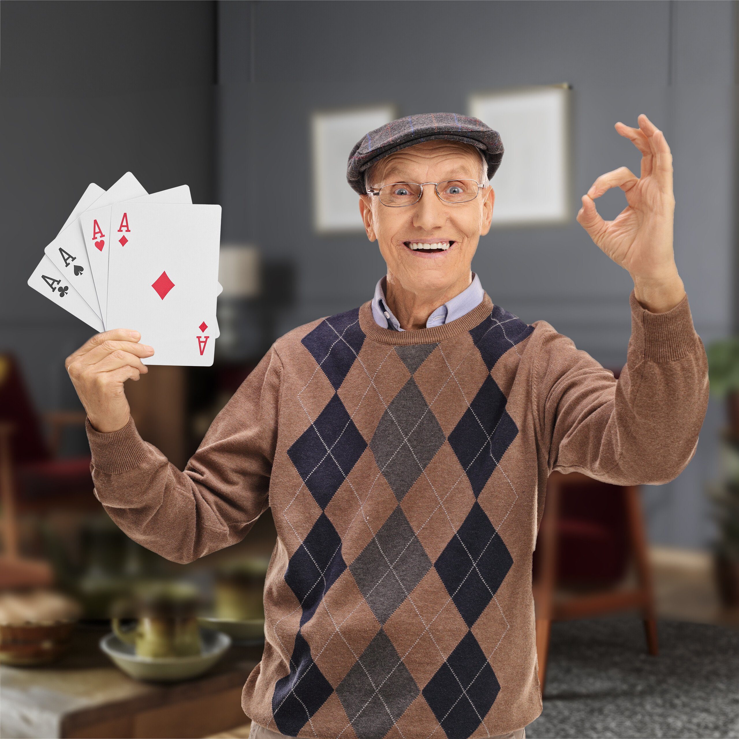 relaxdays Spiel Jumbo Spielkarten 2 Decks