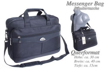 SHG Messenger Bag Arbeitstasche Herren Umhängetasche Laptopfach Messenger Bag Querformat