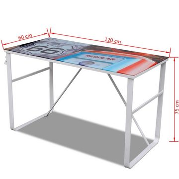 furnicato Schreibtisch mit Lifestyle Print