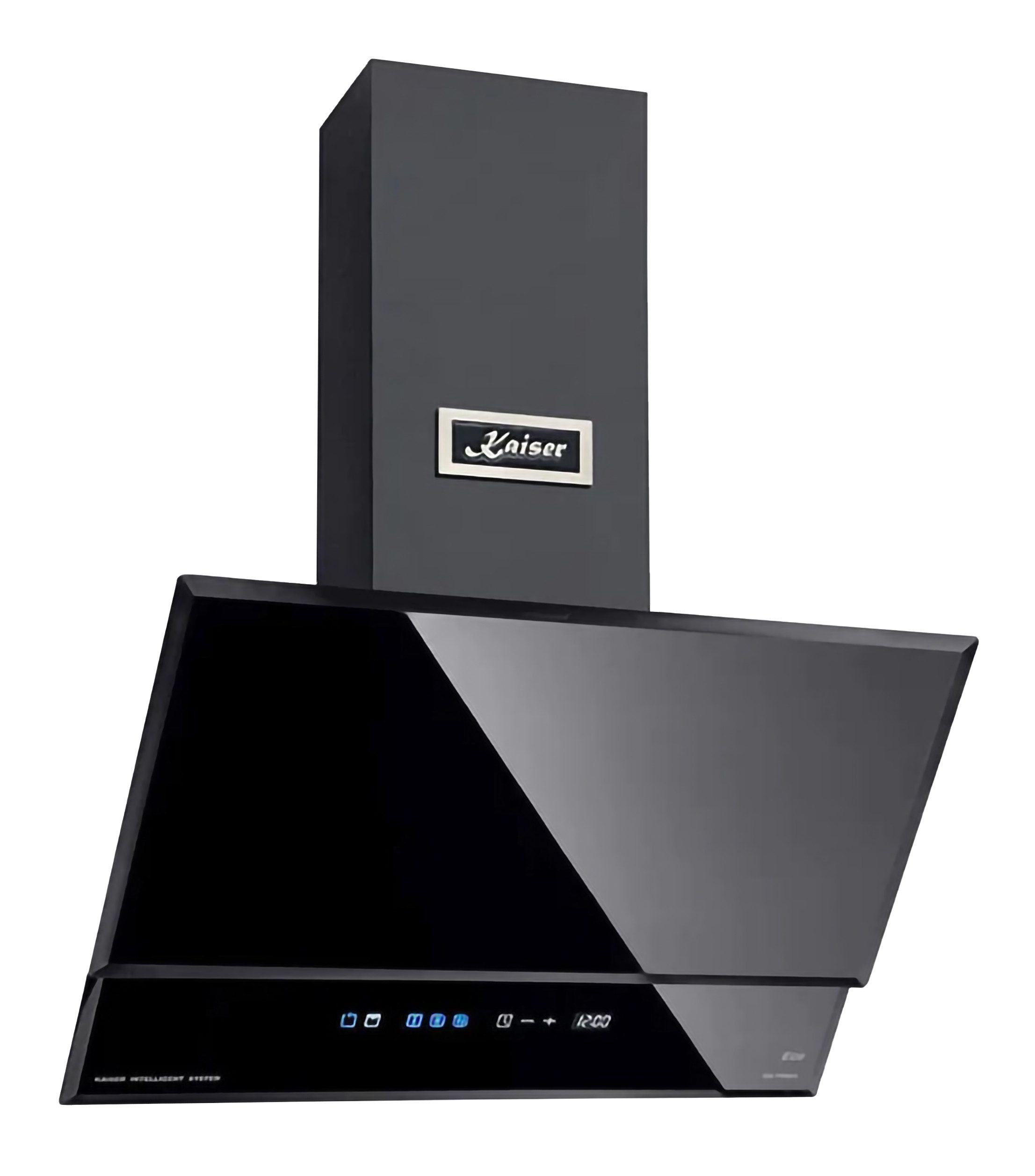 Kaiser Küchengeräte Wandhaube AT 6410 F ECO+Umluft.Dunstabzugshaube 60 cm, Schwarz Glas, 1250 m³/h AT 6410 F ECO+Umluft.Dunstabzugshaube 60 cm, Schwarz Glas, 1250 m³/h