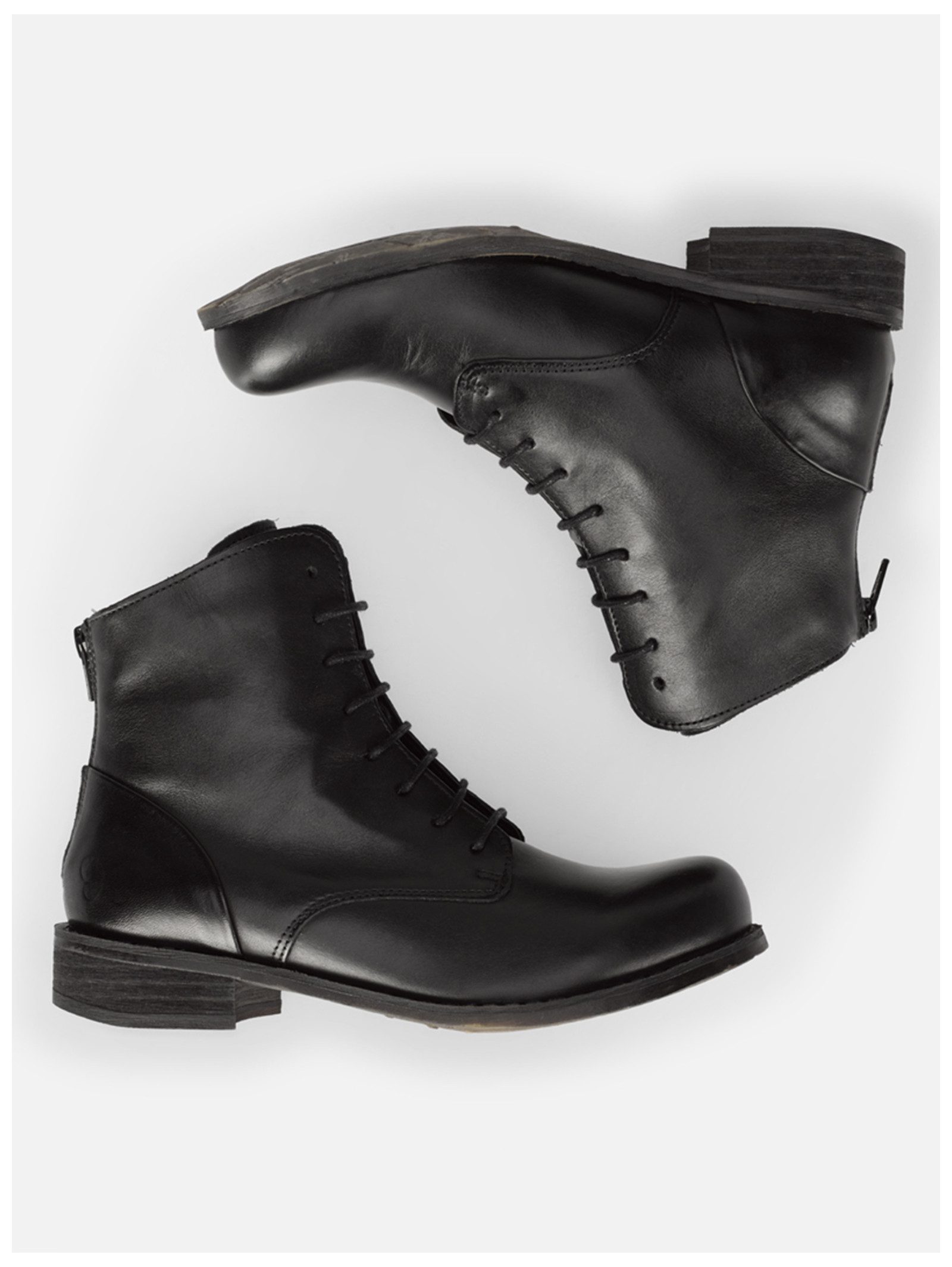 Felmini Wide Fit Stiefelette Leder . Schnürstiefelette