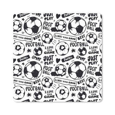 MuchoWow Gaming Mauspad Fußball - Sport - Zitate - Muster (1-St), Gaming, Rutschfester Unterseite, Mausunterlage, 80x80 cm, XXL, Großes