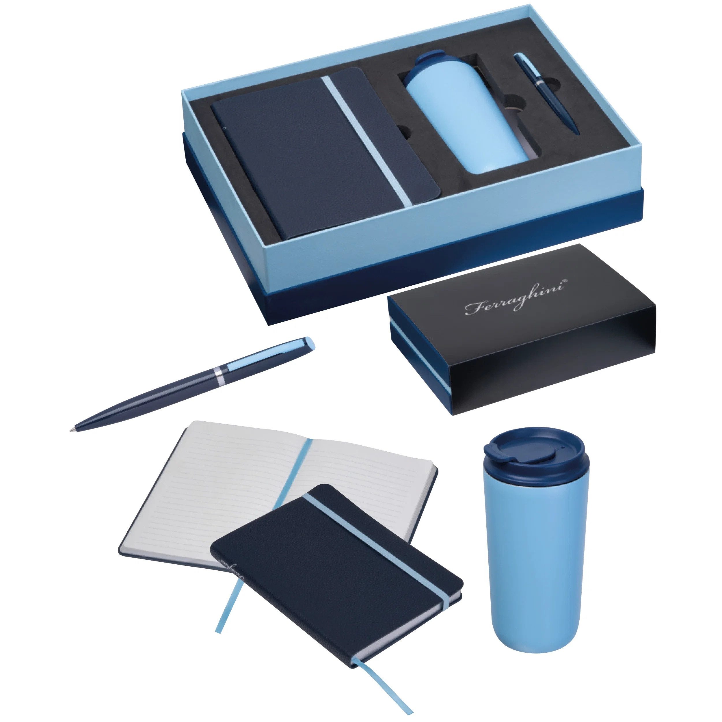 Macma Notizbuch Geschenk-Set "Ferraghini" mit Notizbuch, Kugelschreiber und Trin