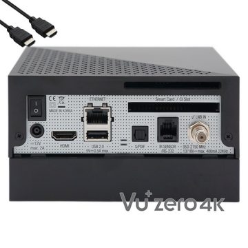 VU+ Zero 4K 1x DVB-S2X Multistream Linux UHD Receiver + 1TB HDD und 300 SAT-Receiver