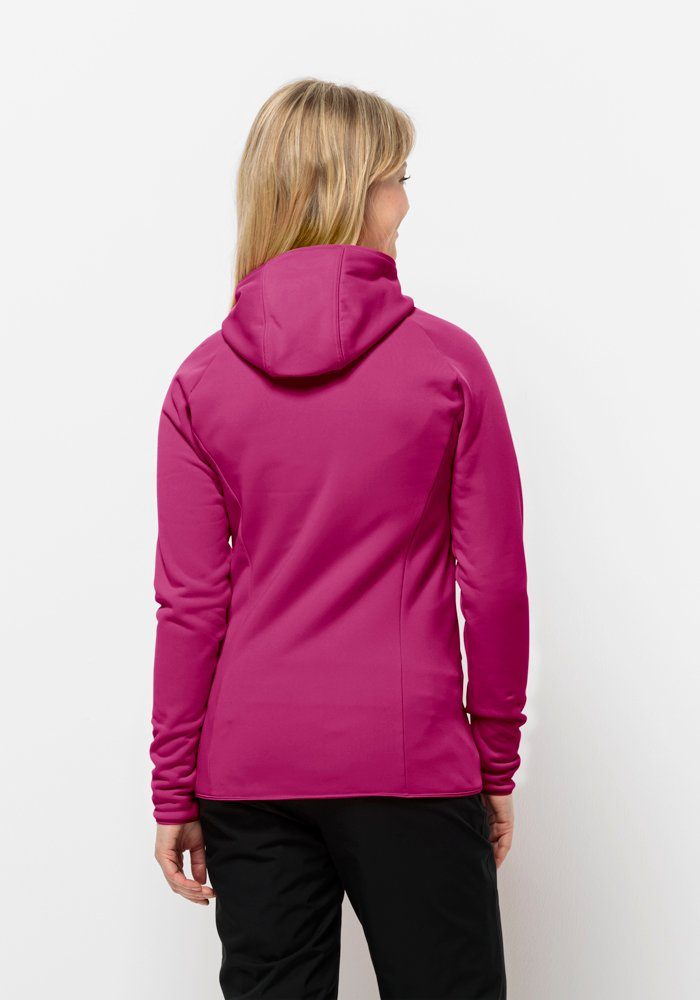 Jack Fleecejacke Wolfskin BAISELBERG FZ new-magenta HOODED W