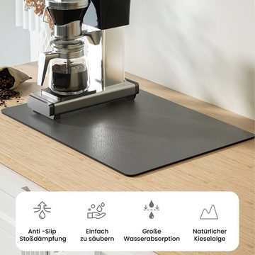 MAGICSHE Abtropfmatte Abtropfmatte Geschirr Saugfähige Trockenmatte für Kaffeemaschine