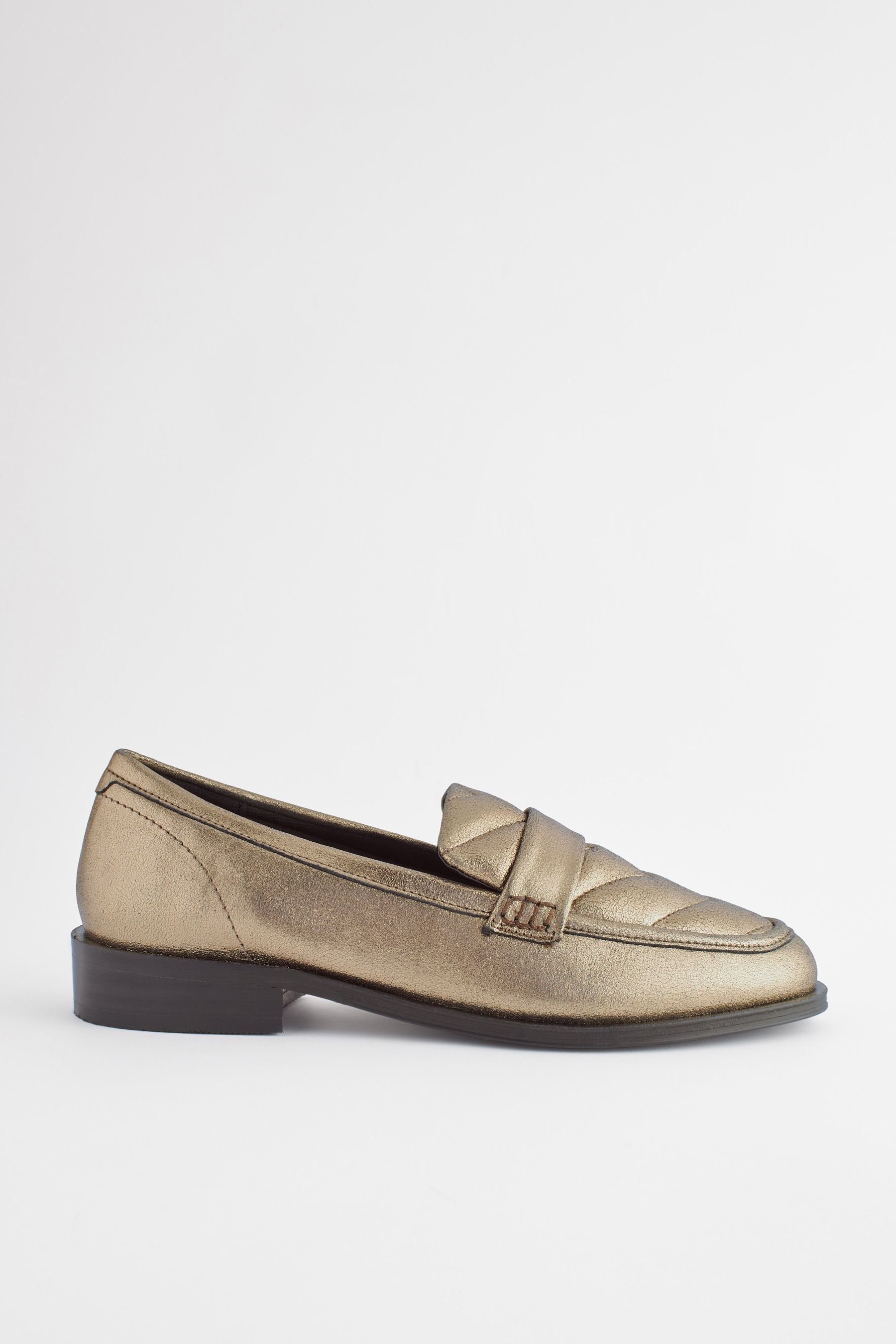 Next Forever Comfort® gesteppte Leder-Loafer Loafer (1-tlg) Bronze