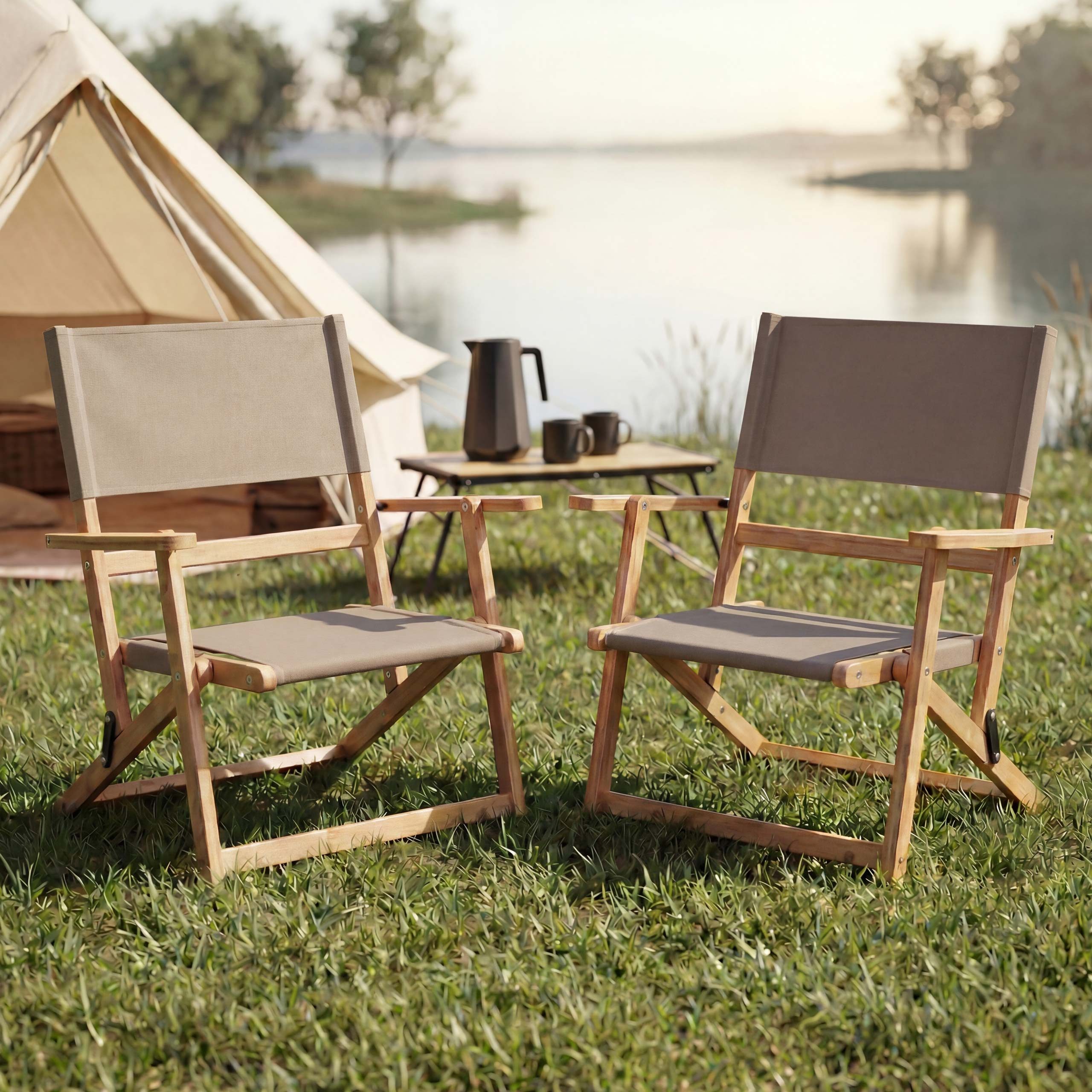 MCW Campingstuhl MCW-Q42 (Set), Leicht zu transportieren und platzsparend zu verstauen