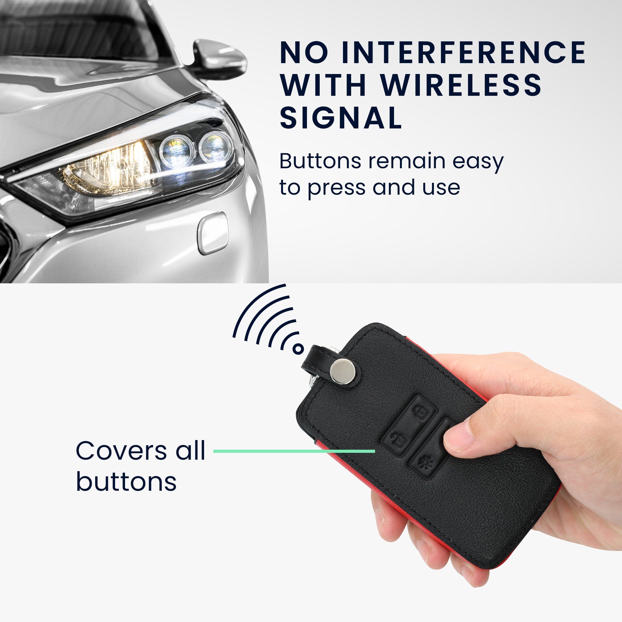 kwmobile Schlüsseltasche Autoschlüssel Kunstleder Hülle für Renault (1-tlg), Schlüsselhülle Schlüssel Case Cover – Bild 2 von 5