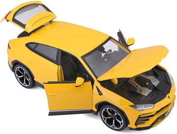 Bburago Modellauto Lamborghini Urus (gelb), Maßstab 1:18, detailliertes Modell