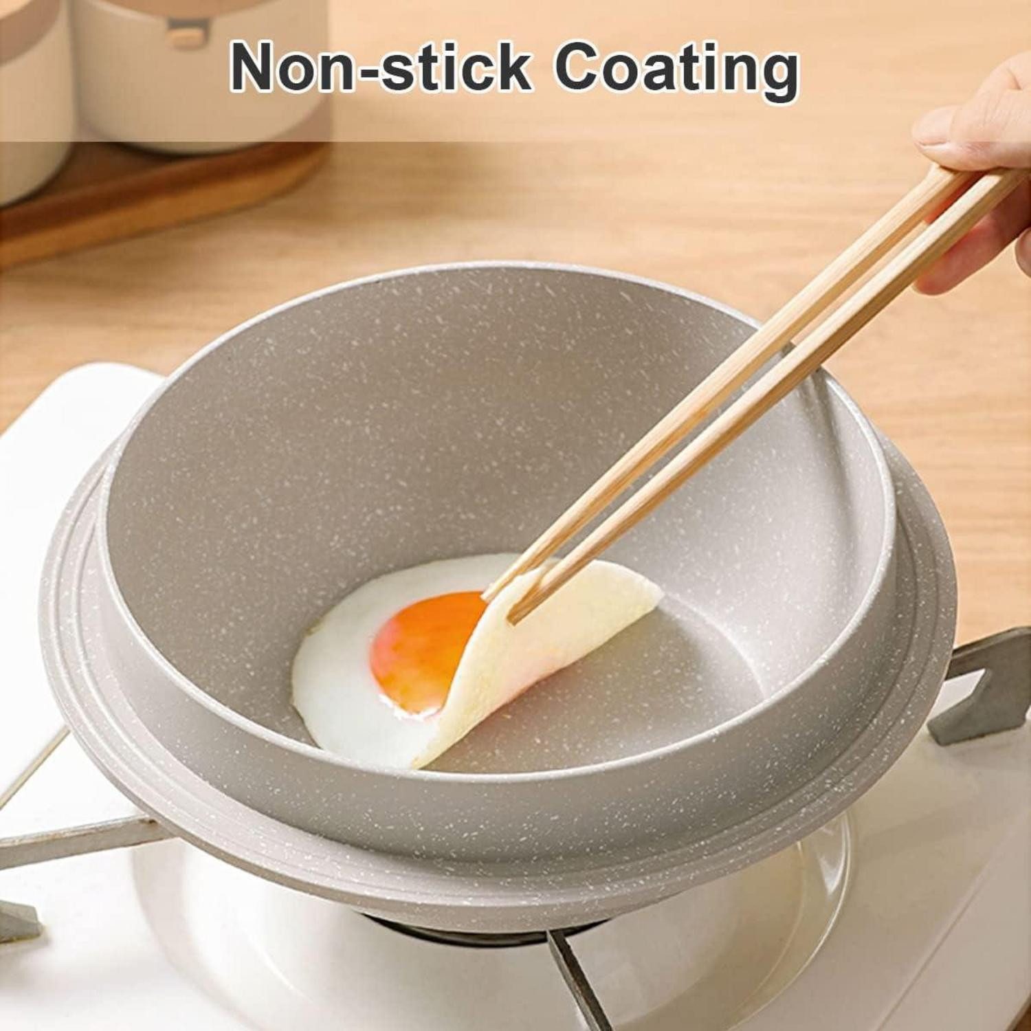 LuxusKollektion Serviertopf Steinschale koreanische Dolsot Bibimbap Deckel Suppe Hotpot Weiß 20 cm
