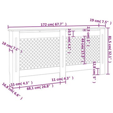 vidaXL Heizkörper-Wäschetrockner Heizkörperabdeckung Weiß 172×19×81,5 cm MDF