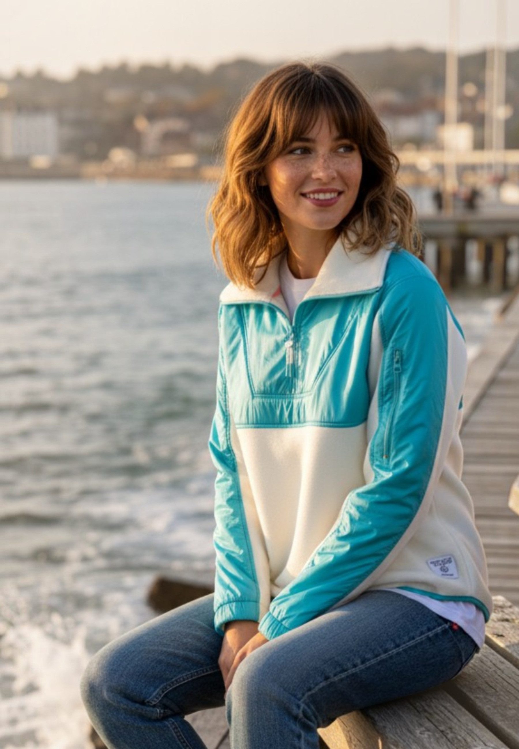 salzhaut Sweatshirt KRÖJKE Damen Regular Fit salzhaut Pullover – bequemer Fit und nordisch klares Design